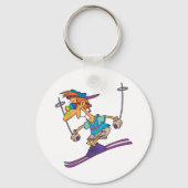 Guy Skiing Sleutelhanger (Achterkant)