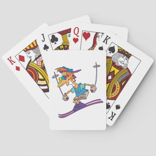 Guy Skiing-speelkaarten Pokerkaarten (Achterkant)