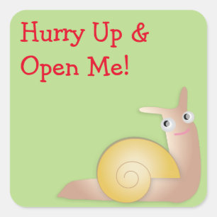 Guy Snailey Vierkante Sticker