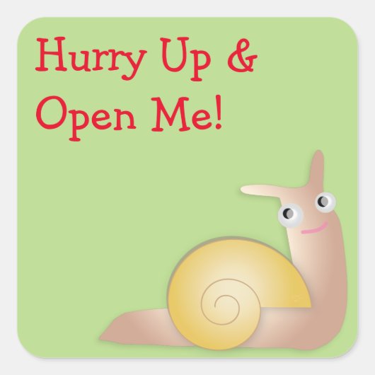 Guy Snailey Vierkante Sticker (Voorkant)