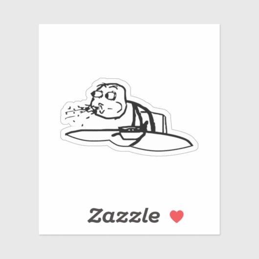 Guy Spitting Cereal Meme Sticker (Vel)
