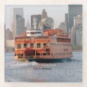 Guy V. Molinari glazen onderzetter (Voorkant)