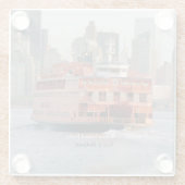 Guy V. Molinari glazen onderzetter (Achterkant)