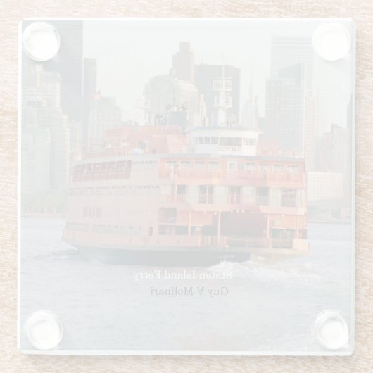 Guy V. Molinari glazen onderzetter (Achterkant)