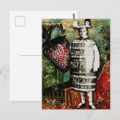 Guy van de aardbeienbeer -  Ephemera Collage Briefkaart (Voorkant / Achterkant)