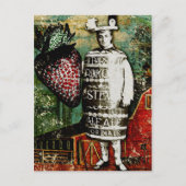 Guy van de aardbeienbeer -  Ephemera Collage Briefkaart (Voorkant)