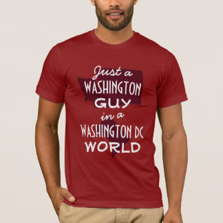 Guy van de staat Red Washington in DC T-shirt