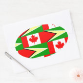 guyaans canadees ovale sticker (Envelop)