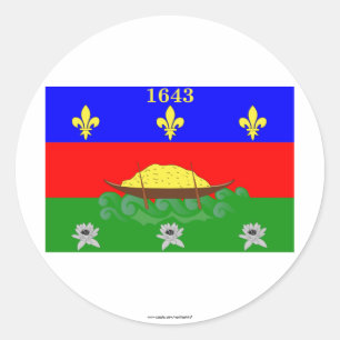 Guyaanvlag Ronde Sticker