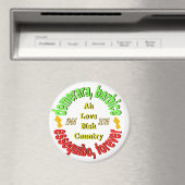 Guyana 3 graafschappen 3" ronde magneet (Insitu (Vaatwasser))