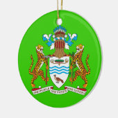 GUYANA* Aangepaste kerstversiering Keramisch Ornament (Links)