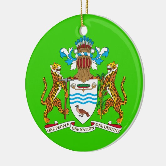 GUYANA* Aangepaste kerstversiering Keramisch Ornament (Links)