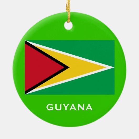 GUYANA* Aangepaste kerstversiering Keramisch Ornament (Achterkant)