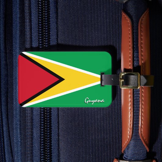 Guyana-Bagagelabels, patriottische Guyana-vlag Bagagelabel (Voorkant Insitu 4)