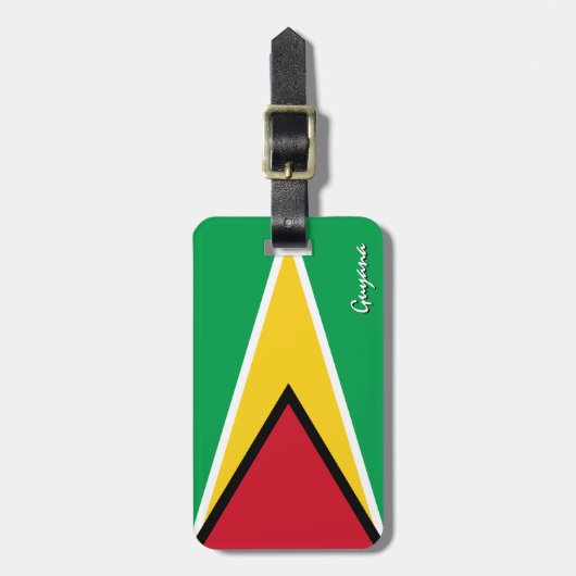Guyana-Bagagelabels, patriottische Guyana-vlag Bagagelabel (Voorkant verticaal)