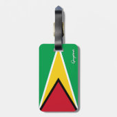 Guyana-Bagagelabels, patriottische Guyana-vlag Bagagelabel (Achterkant verticaal)