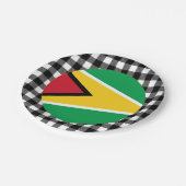 Guyana-Bord, buffelpleister en Guyana-vlag Papieren Bordje (Gekanteld)
