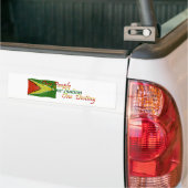 Guyana Bumpersticker Vlag bij Motto (Op Truck)