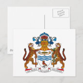 Guyana Coat of Arms Briefkaart (Voorkant / Achterkant)