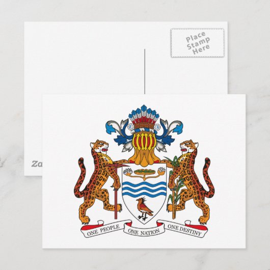 Guyana Coat of Arms Briefkaart (Voorkant / Achterkant)