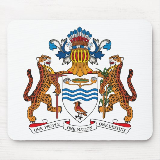 Guyana Coat of Arms Mousepad Muismat (Voorkant)