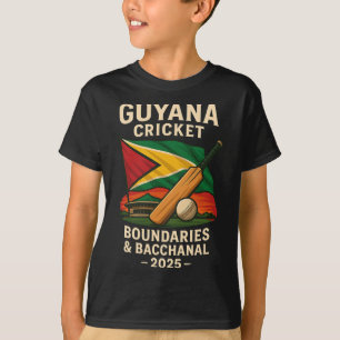 Guyana Cricket 2025 Grenzen En Kanaal Caribisch T-shirt