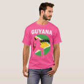 Guyana Cricket Fans Guyanese Vlag Cricket Speler T-shirt (Voorkant volledig)