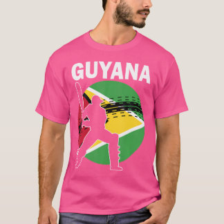 Guyana Cricket Fans Guyanese Vlag Cricket Speler T-shirt
