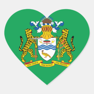 guyana embleem hart sticker