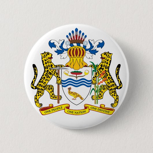guyana embleem ronde button 5,7 cm (Voorkant)