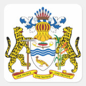 guyana embleem vierkante sticker (Voorkant)