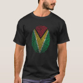 Guyana fingerprint flag t-shirt (Voorkant)