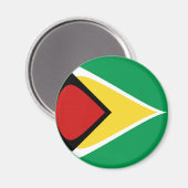 Guyana Fisheye Flag Magnet (Voorkant / Achterkant)
