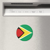 Guyana Fisheye Flag Magnet (Insitu (Vaatwasser))