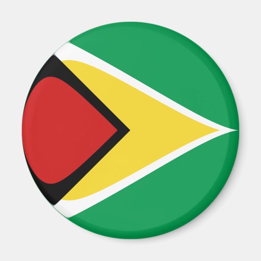 Guyana Fisheye Flag Magnet (Voorkant)