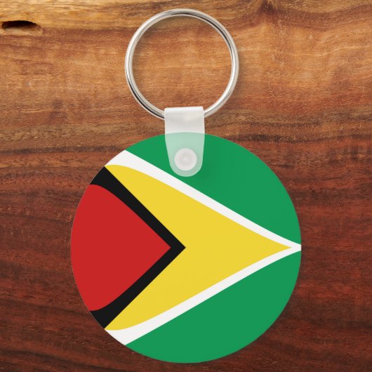 Guyana Fisheye Flag Sleutelhanger (Voorkant)