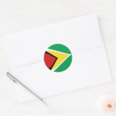 Guyana Fisheye Vlag Sticker (Envelop)
