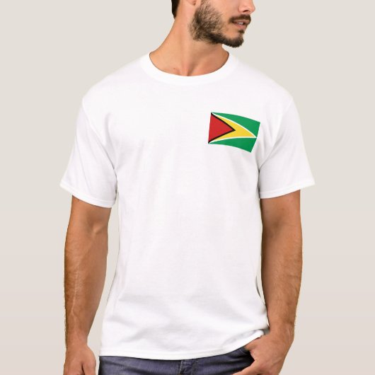 Guyana Flag and Map T-Shirt (Voorkant)