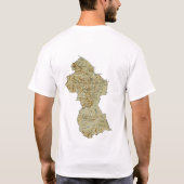 Guyana Flag and Map T-Shirt (Achterkant)