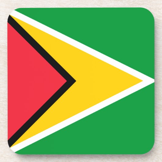 Guyana Flag Bier Onderzetter (Voorkant)