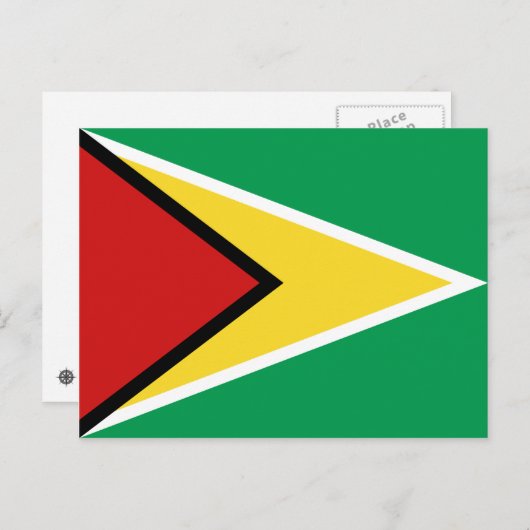 Guyana Flag Briefkaart (Voorkant / Achterkant)