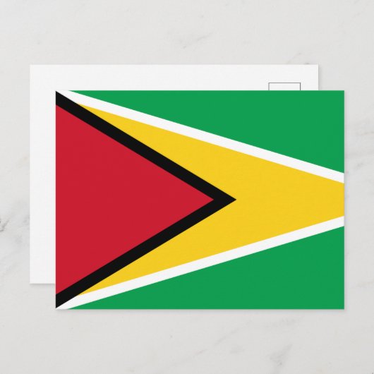 Guyana Flag Briefkaart (Voorkant / Achterkant)