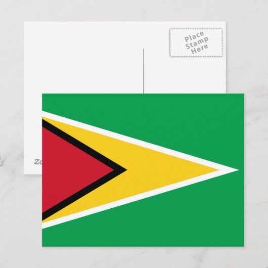 Guyana Flag Briefkaart (Voorkant / Achterkant)