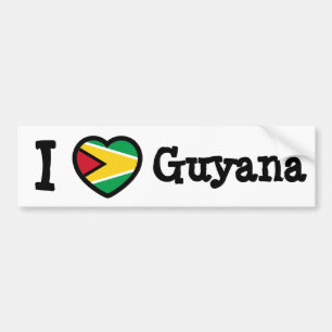 Guyana Flag Bumpersticker