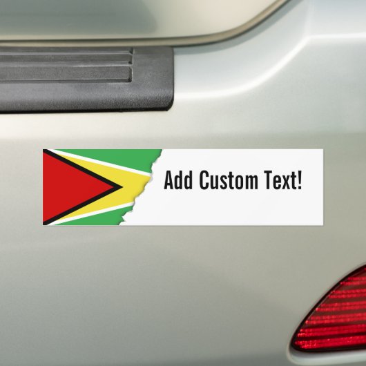 Guyana Flag Bumpersticker (Op auto)