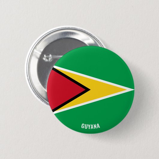 Guyana Flag Charming Patriotic Button (Voorkant /achterkant)