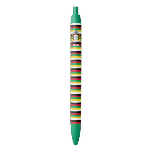 Guyana Flag Cute Patriotic Zwarte Inkt Pen