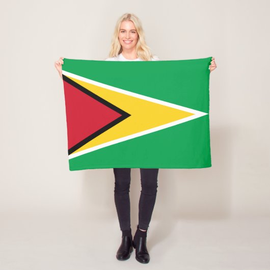 Guyana Flag Fleece Deken (In situ)