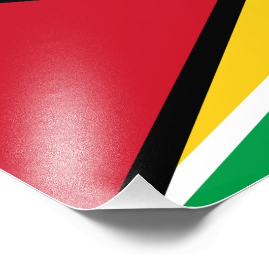 Guyana Flag Foto Afdruk (Hoek)