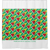 GUYANA FLAG Gepersonaliseerd Schrift Stijlvol Guya Douchegordijn (Voorkant)